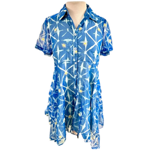 Urban Outfitters Ophelia Blue Size Small Dress Embroidered Frock Daisy